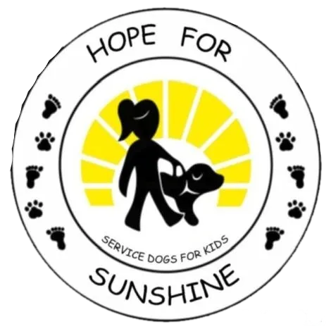 A black and white picture of the hope for sunshine logo.